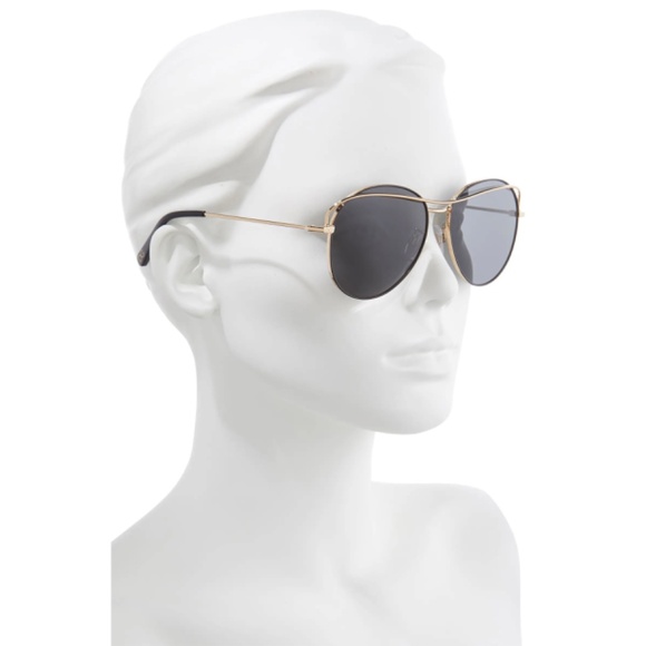 DOLCE & GABBANA DG2261 1334/87 GOLD/BLACK GREY PILOT SUNGLASSES. 58mm main image 8